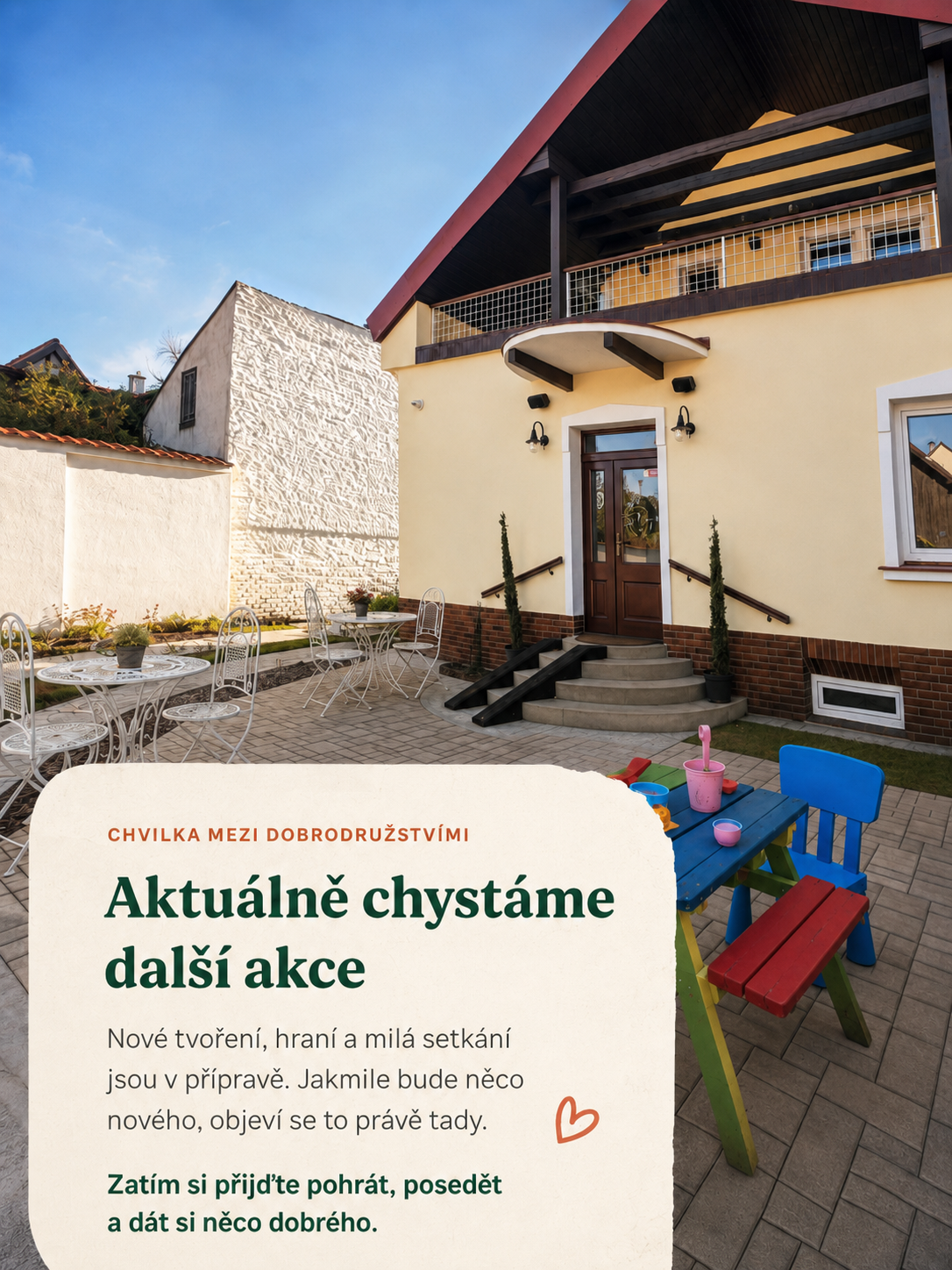 Zahrádka Nafrněné lišky s posezením a dětským koutkem